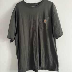 Carhartt Men's Dark wash Pocket Tee with Logo Patch